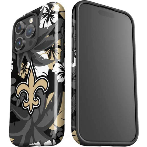 NFL New Orleans Saints Tropical Print iPhone 16 Pro Impact Case